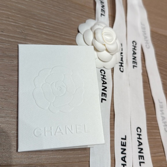 CHANEL White Camellia Flower Ribbon main image 9